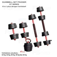 Gambar PROMO Frasser Dumbbell Set Peralatan Fitness 30 Kg Six In One Dumbell Barbel Set DMB ST 04 NEW dari BoyzoraStore undefined 3 Tokopedia