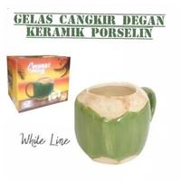 Gambar Mm'' Mug Gelas Cangkir Bentuk Kelapa Muda Degan Hijau Coconut dari cafeta undefined 4 Tokopedia