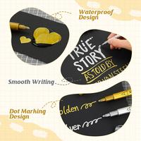 Gambar 5pcs Spidol Tinta Metalik Emas/Perak Marker Permanen Untuk Dekorasi Kaligrafi DIY Projek Tahan Lama Waterproof Cocok Untuk Kertas Logam Plastik - Gold 5pcs dari GKA-Mall undefined 5 Tokopedia