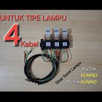 Gambar Kabel set Relay Kit 4 pin Lampu sorot 3 Mode Head lamp Motor Variasi tembak laser d2 Biled daymaker 80A 12V - G Series dari AMEL STORE 888 undefined 5 Tokopedia