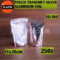 Gambar (GoodSeller) isi 100 Standing Pouch silver KOMBINASI 250 gram 13x20 cm KEMASAN dari tknenin undefined 1 Tokopedia