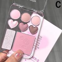 Gambar 8-color high-end pink orange eyeshadow palette facial highlighter eye heart-shaped makeup lasting shadow brightening blushe g0d4 dari jayaaelalu undefined 3 Tokopedia