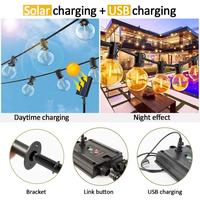 Gambar 15 Meter 30 Lampu LED Tenaga Surya Panel Listrik Fitting Kabel Tahan Air Dekorasi Cafe Lampu Outdoor - 7 Meter 10 LED dari Laris Global ID undefined 4 Tokopedia