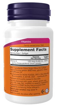 Gambar Now Foods Food Vitamin Vit D-3 D 3 D3 5000IU 5000 IU 5,000iu 120 - 120 Softgels dari Laris Boga Rasa undefined 3 Tokopedia