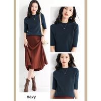 Gambar round neck basic knit - Navy dari keroke shop undefined 4 Tokopedia