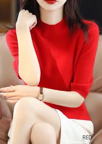 Gambar round neck basic knit - Navy dari keroke shop undefined 5 Tokopedia
