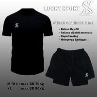 Gambar Stelan Jersey dan Celana Pendek Sport Olahraga Lari Running Voli Futsal Gym Badminton Tenis Joging Set 2in1 Pria wanita Baju Baju dari bimbaim undefined 2 Tokopedia