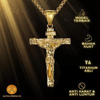 Gambar Kalung Salib Yesus Pria Katolik - Kalung Salib Corpus Titanium Asli Anti Karat - Silver dari Fitria_anisab undefined 2 Tokopedia