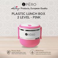 Gambar Pero Molly Airtht Lunch Box 1800ML 2 Level with Double Lock / Tempat Makan Anak 2 Tingkat dengan Handle dari Dhaniko Shop undefined 4 Tokopedia