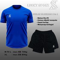 Gambar Stelan Jersey dan Celana Pendek Sport Olahraga Lari Running Voli Futsal Gym Badminton Tenis Joging Set 2in1 Pria wanita Baju Baju dari bimbaim undefined 3 Tokopedia
