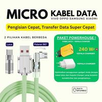 Gambar AS4 Mikro / Micro USB-B【Rotasi/Lurus】Kabel Data Mikro Xtra Kepala Charger 240W Kabel data 1 meter dan 2 meter Micro USB B fast charging HP dengan Kepala Charger Usb A mendukung Super Fast Charge 240W 6A untuk Vivo Oppo Samsung Xiaomi kabel made for dari WiryaBhakti undefined 1 Tokopedia