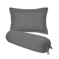 Gambar W0Z4 Sarung Bantal / Sarung Guling Hotel Bahan TENCEL Motif Salur (Per Piece) - Kopi, SARUNG GULING dari Balds undefined 4 Tokopedia