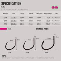 Gambar 2-SJ Slow Jigging Twin Assist with Mustad Hooks Glow Jigging Hooks Sea-Bream Sea Fishing Hook dari Fanze Store undefined 4 Tokopedia