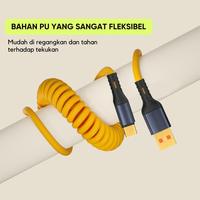 Gambar AS4 【Lilit Kabel Data +Kepala】Fast Charging USB-A to TypeC Micro IOS Lightning Kabel data Lilit kuning Spiral panjang 1.5 meter 6A 240W Pengisi Cepat Cable Charger Adapter Kuat dan Kokoh for Android VIVO XIAOMI HUAWEI OPPO iPhone IOS Terlaris dari WiryaBhakti undefined 1 Tokopedia