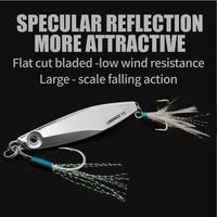 Gambar LUREHOLIC 7g ~40g Vacuum Plated Flat Bladed Jig 5PCS Per Box Long Casting Metal Jig Combo with MUSTAD Hook Lure Fishing Baits dari Kohaku Stored undefined 2 Tokopedia