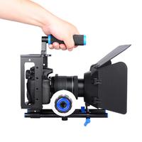 Gambar Universal Stable Gimbal handle Cage Rig Videography Fullset Kamera DSLR 5 in 1 Stabilizer + Shoulder Support + Follow Focus dari MajesticShopp undefined 5 Tokopedia