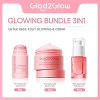 Gambar Imperfect Store - [ Paket Hemat Putih Wajah ] Glad2Glow Glowing bundle all in1 - All Skin 2/3/4/5 PCS Skincare Paket-Brightening toner+Brightening Moisturizer+Cleanser+Brightening Serum Niacinade Extract Hi Mencerahkan Wajah Mencerahkan Melembabkanskin dari Imperfect Storee undefined 3 Tokopedia
