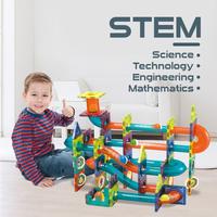 Gambar 【COD】Dengan Cahaya 56/111/166PCS Mainan Edukasi Magnetic Tiles Marble Light Marble Run Block DIY Magnatiles dari Dreams Toy undefined 2 Tokopedia