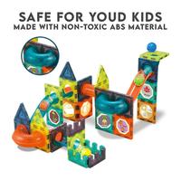 Gambar 【COD】Dengan Cahaya 56/111/166PCS Mainan Edukasi Magnetic Tiles Marble Light Marble Run Block DIY Magnatiles dari Dreams Toy undefined 5 Tokopedia