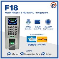 Gambar Fingerprint ZKTECO F18 Mesin Absensi Support ADMS - Access Door Kartu RFID Mifare 13.56 Mhz atau Proxy 125 Khz - Proxy dari Radja Shop Centre undefined 1 Tokopedia