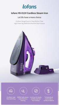 Gambar Setrika LOFANS YD-012V Cordless Steam Iron with 2000W 280ml Water Tank dari Babanesia undefined 2 Tokopedia