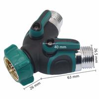 Gambar 3/4 inch Hose Connector Garden Hose Splitter 2 Way Garden Water Connectors For Lawn, Garden Irrigation dari Murni Jaya88 undefined 3 Tokopedia