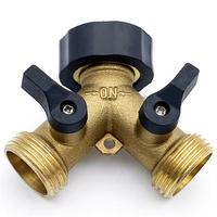 Gambar Alat Solid Brass 2 Way Y Valve Garden Hose Connector Splitter dari Rifiel Mall undefined 2 Tokopedia