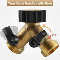 Gambar Alat Solid Brass 2 Way Y Valve Garden Hose Connector Splitter dari Rifiel Mall undefined 3 Tokopedia
