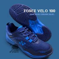 Gambar Sepatu Badminton Bulutangkis YONEX VELO 100 Original - 42, Black Vivid Sky - 39, White Blue dari CHANGE OLS undefined 1 Tokopedia