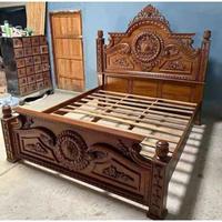 Gambar Dipan gong mewah kayu jati / tempat tidur ukir Jepara full kayu jati / ranjang tidur ukiran Jepara - No3. (200*140) dari Putri Shima Furniture undefined 1 Tokopedia