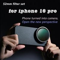 Gambar Ultrathin 52mm Filters CPL VND Starlight Black Fog Filter Leather Phone Case for iPhone 16 Pro Camera Control Protect Cover dari ANDARA ADR undefined 1 Tokopedia