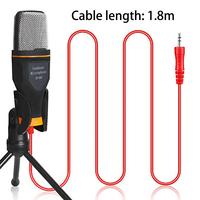 Gambar Wired Microphone With Mic Stand Professional 3.5mm Jack Recording Condenser Microphone Compatible With PC Laptop Singing Gaming dari ANUGRAH SYX undefined 3 Tokopedia