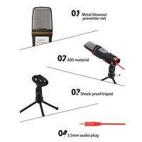 Gambar Wired Microphone With Mic Stand Professional 3.5mm Jack Recording Condenser Microphone Compatible With PC Laptop Singing Gaming dari ANUGRAH SYX undefined 5 Tokopedia