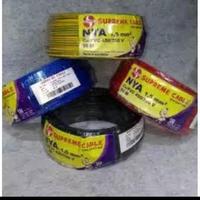 Gambar Kabel NYA 1 x 1,5 mm Tunggal Supreme Per roll @50 mtr - kuning hijau - kuning hijau dari zio elektrik undefined 2 Tokopedia
