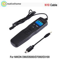 Gambar RST-7006 N10 Cable Camera Shutter Release Intervalometer Digital Time Remote Controller For NIKON D90 D5000 D7000 D3100 dari ALLMIR4 undefined 1 Tokopedia