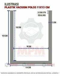 Gambar Plastik Vacuum POLOS 11x13 cm / Kemasan Vakum Makanan 11 x 13 cm KRT - 11x13cm KRT, Loose Pack dari Mitra Packindo Machinery undefined 4 Tokopedia