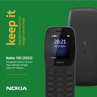 Gambar HP Murah Nokia 105 (2022) Handphone Cuci Gudang Dual SIM, Baterai Tahan Lama 1020mAh, Layar 1.77" - Hitam dari i-HP undefined 3 Tokopedia