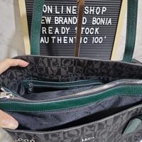 Gambar [DISKON] tas bonia original tote bag monogram hitam tali hijau botol M [TERLARIS] dari nawraaa undefined 3 Tokopedia