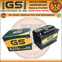 Gambar AKI MOBIL 58024  LN3  DIN 84 GS MF 12 VOLT 80 AMPERE AKI KERING dari cikamaniaa undefined 3 Tokopedia