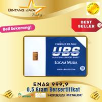 Gambar Logam Mulia Emas (LM) UBS Gold 0.5 gr gram GoldBar Sertifikat Mas UBS Batangan Bersertifikat SNI Termurah Kemasan Terbaru Medan dari hartantiya undefined 3 Tokopedia