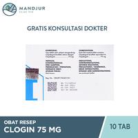 Gambar Clogin 75 Mg Strip 10 Tablet / Pengencer Darah dari Apotekmandjurofficial undefined 2 Tokopedia