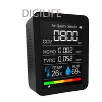 Gambar Alat Ukur Kualitas Udara CO2 TVOC HCHO Suhu Kelembaban 5in1 Monitor Rumah dari Bams Rosegold undefined 1 Tokopedia
