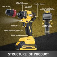 Gambar Terlaris BABEQ 10MM Brushless Electric Screwdriver 24+2 Torque 45N.m Cordless Electric Drill Set Pow dari mmmksls undefined 4 Tokopedia