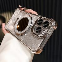 Gambar Plating Airbag Bracket Magsafe New Casing Built-In Stand Luxury Makeup Mirror Flip Phone Case For Iphone 11 12 13 14 15 Pro Max Mirror Magnetic Ip13 Pelindung Kamera Shockproof Transparent Case Camera Protective Cover Clear Bening Case Premium Glitter dari Kanaya Officialshop undefined 4 Tokopedia