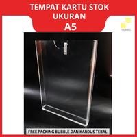 Gambar ACRYLIC TEMPAT KARTU STOK GUDANG TEBAL 3 MM - AKRILIK KOTAK PENYIMPANAN KARTU STOCK OPNAME - BOX ACRYLIC A5 WADAH STOCK CARD BARANG KARTU ABSEN dari Iloee undefined 2 Tokopedia