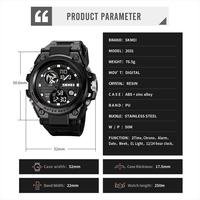 Gambar Jam Tangan Pria Analog Digital SKMEI 2031 rubber Original 5 atm - Silver dari SKMEI MURAH & ORIGINAL undefined 5 Tokopedia