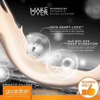 Gambar Make Over Hydrastay Prismatic Glass Cushion W50 Crème Tan Refill - Glow Cushion Plumpy Tahan Cuaca Panas Lembab Anti Crack Smudgeproof Tidak Cakey Tidak Crease High Coverage Tahan Banting Radiant Foundation Compact Makeup Concealer 12Gr dari Guardian Official Store undefined 2 Tokopedia