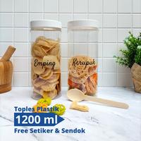 Gambar TOPLES PLASTIK  BPA FREE 1200 UNTUK TEPUNG BUMBU Hijau Merah Hijau Merah Putih dari Rtnid undefined 4 Tokopedia