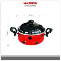 Gambar Maspion Casserole Bugs Polkadot 18 cm with cover - Panci Kuping Enamel - Kuning dari Maspion Official Store undefined 4 Tokopedia