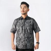 Gambar BATIK TRUSMI Hem Batik Murah Batik Pria Kemeja Lengan Pendek Atasan Pria Batik Seragaman Motif Bunga Matahari Baju Daun Katun Panjang - GOLD, M dari BT Batik Trusmi Official undefined 1 Tokopedia